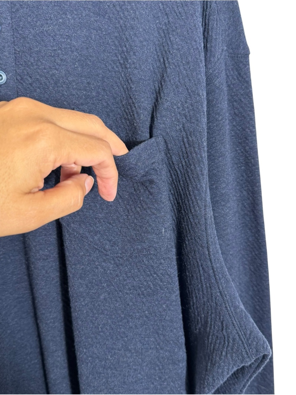 Johnnie-O Alwin Long Sleeve Polo XL Navy Textured Cotton Blend - Picture 6 of 13